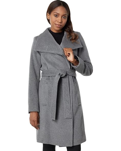 Michael michael kors asymmetrical belted wool 